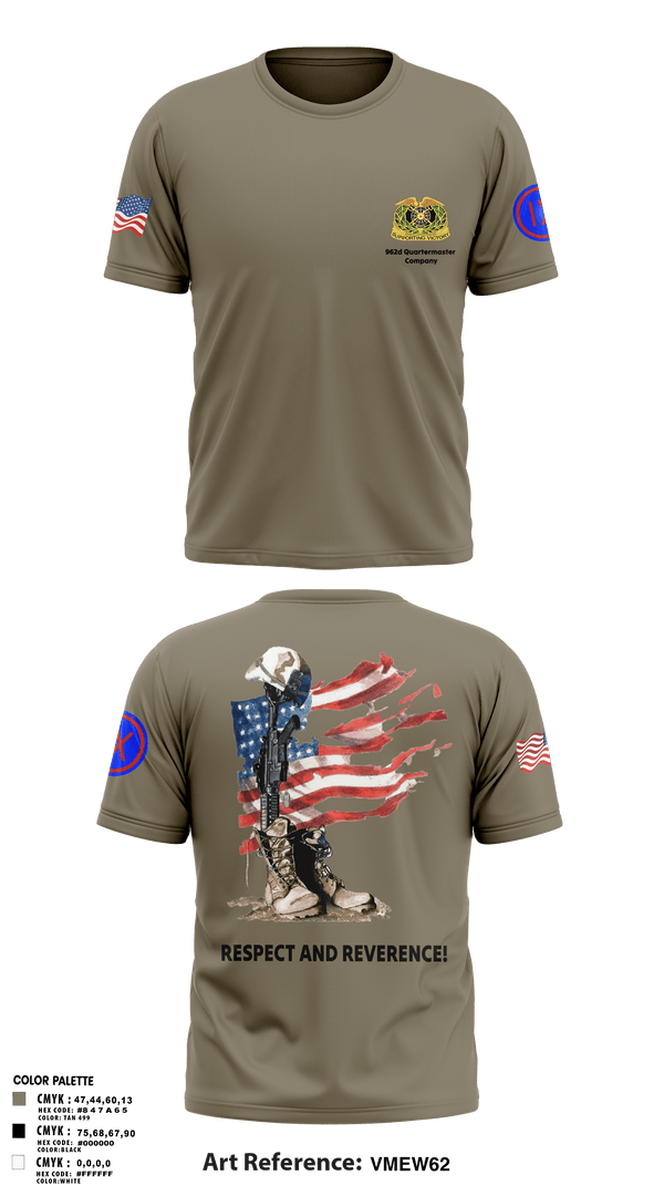 Old School Cotton Feel Shirt, 962D QUARTERMASTER COMPANY (MORTUARY AFFAIRS), Army, Teamtime, Team time, sublimation, custom sports apparel, team uniforms, spirit wear, spiritwear, sports uniforms, custom shirts, team store, custom team store, fundraiser sports, apparel fundraiser