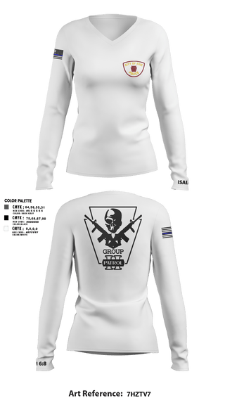 Women's Long Sleeve Vneck Shirt, Erie police department, Police, Teamtime, Team time, sublimation, custom sports apparel, team uniforms, spirit wear, spiritwear, sports uniforms, custom shirts, team store, custom team store, fundraiser sports, apparel fundraiser