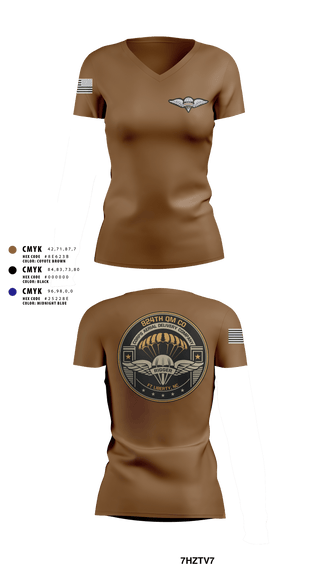 Women's Short Sleeve Vneck Shirt, 824th QM CO (CADC-A), Army, Teamtime, Team time, sublimation, custom sports apparel, team uniforms, spirit wear, spiritwear, sports uniforms, custom shirts, team store, custom team store, fundraiser sports, apparel fundraiser