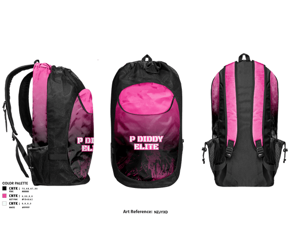 Gear Bag, P Diddy Elite, Men's Basketball, Teamtime, Team time, sublimation, custom sports apparel, team uniforms, spirit wear, spiritwear, sports uniforms, custom shirts, team store, custom team store, fundraiser sports, apparel fundraiser