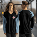 Khari merrills 28709214 Women's Long Sleeve V-neck Shirt - 2