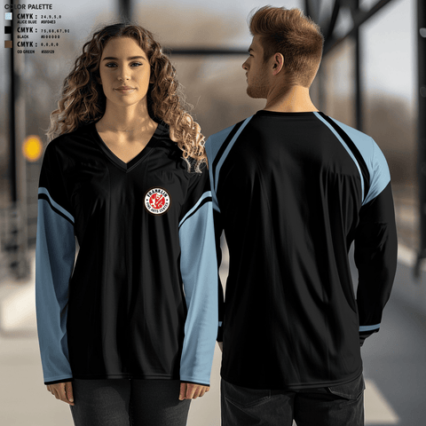 Women's Long Sleeve Vneck Shirt, Khari merrills, Men's Basketball, Teamtime, Team time, sublimation, custom sports apparel, team uniforms, spirit wear, spiritwear, sports uniforms, custom shirts, team store, custom team store, fundraiser sports, apparel fundraiser