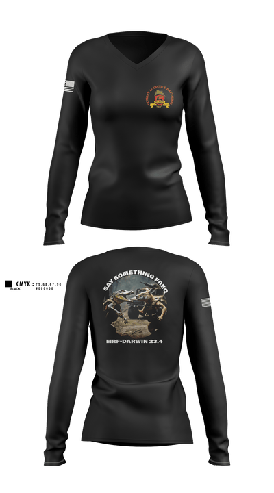 Clb-5 16970811 Women's Long Sleeve V-neck Shirt - 1