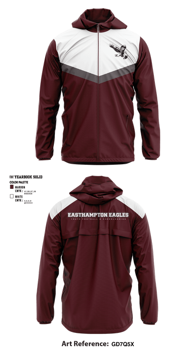Easthampton Eagles Youth Football & Cheerleading 45925970 Windbreaker - 1