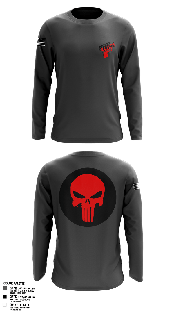 Long Sleeve Performance Shirt, Street Crimes, Police, Teamtime, Team time, sublimation, custom sports apparel, team uniforms, spirit wear, spiritwear, sports uniforms, custom shirts, team store, custom team store, fundraiser sports, apparel fundraiser