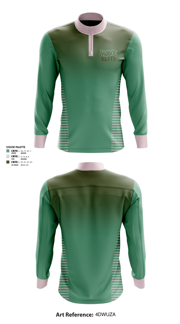 Quarter Zip Jacket, Wave Elite, Women's Basketball, Teamtime, Team time, sublimation, custom sports apparel, team uniforms, spirit wear, spiritwear, sports uniforms, custom shirts, team store, custom team store, fundraiser sports, apparel fundraiser