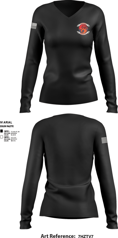 undefined Women's Long Sleeve V-neck Shirt - 1