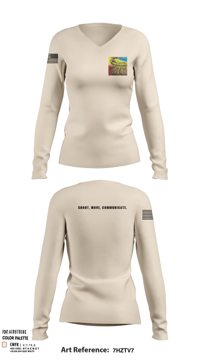 218th Maneuver brigade 66845411 Women's Long Sleeve V-neck Shirt - 3