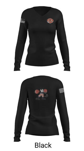 Women's Long Sleeve Vneck Shirt, Station 17, Fire Department, Teamtime, Team time, sublimation, custom sports apparel, team uniforms, spirit wear, spiritwear, sports uniforms, custom shirts, team store, custom team store, fundraiser sports, apparel fundraiser