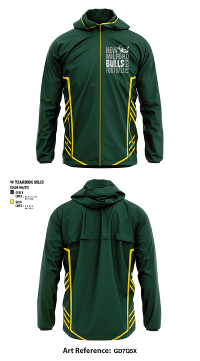 New Milford Bulls Football And Cheerleading 19489077 Windbreaker - 6