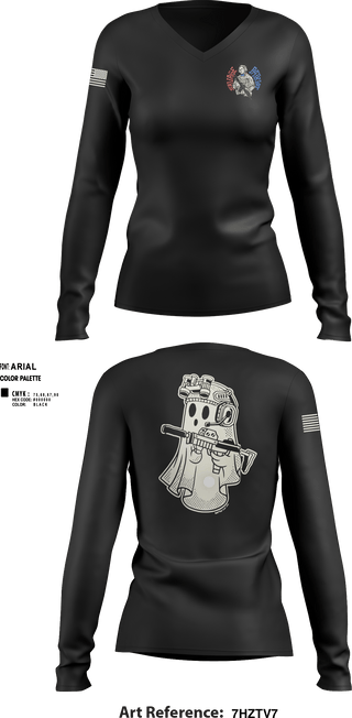 Women's Long Sleeve Vneck Shirt, 5th special forces group, Army, Teamtime, Team time, sublimation, custom sports apparel, team uniforms, spirit wear, spiritwear, sports uniforms, custom shirts, team store, custom team store, fundraiser sports, apparel fundraiser