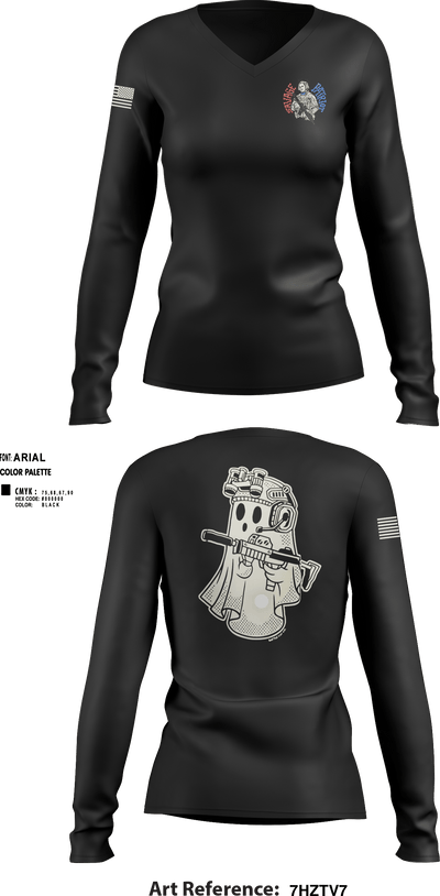 5th special forces group 40960860 Women's Long Sleeve V-neck Shirt - 1