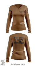 740TH TRANSPORTATION COMPANY 35775889 Women's Long Sleeve V-neck Shirt - 1