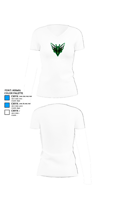 Highland Prep West Volleyball 62361985 Women's Short Sleeve V-neck Shirt - 18