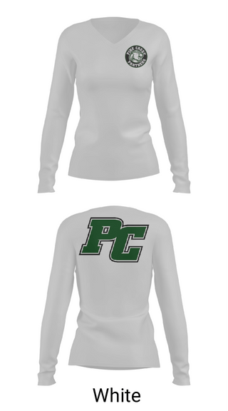 Women's Long Sleeve Vneck Shirt, Pine Crest School (Upper School) Volleyball, Women's Volleyball, Teamtime, Team time, sublimation, custom sports apparel, team uniforms, spirit wear, spiritwear, sports uniforms, custom shirts, team store, custom team store, fundraiser sports, apparel fundraiser