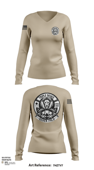 Women's Long Sleeve Vneck Shirt, BPOA 222, Police, Teamtime, Team time, sublimation, custom sports apparel, team uniforms, spirit wear, spiritwear, sports uniforms, custom shirts, team store, custom team store, fundraiser sports, apparel fundraiser