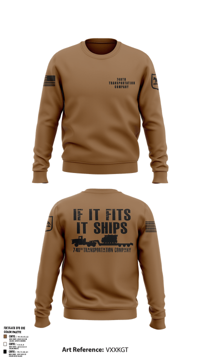 740TH TRANSPORTATION COMPANY 35775889 Crew Neck Sweatshirt - 1