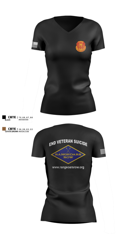Women's Short Sleeve Vneck Shirt, B/2-327th, , Teamtime, Team time, sublimation, custom sports apparel, team uniforms, spirit wear, spiritwear, sports uniforms, custom shirts, team store, custom team store, fundraiser sports, apparel fundraiser