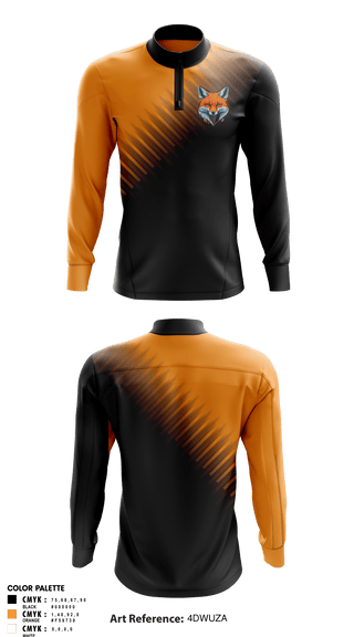 Quarter Zip Jacket, Fox, Ice Hockey, Teamtime, Team time, sublimation, custom sports apparel, team uniforms, spirit wear, spiritwear, sports uniforms, custom shirts, team store, custom team store, fundraiser sports, apparel fundraiser