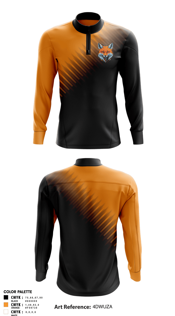 Quarter Zip Jacket, Fox, Ice Hockey, Teamtime, Team time, sublimation, custom sports apparel, team uniforms, spirit wear, spiritwear, sports uniforms, custom shirts, team store, custom team store, fundraiser sports, apparel fundraiser