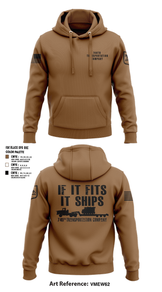 Hoodie, 740TH TRANSPORTATION COMPANY, National Guard, Teamtime, Team time, sublimation, custom sports apparel, team uniforms, spirit wear, spiritwear, sports uniforms, custom shirts, team store, custom team store, fundraiser sports, apparel fundraiser