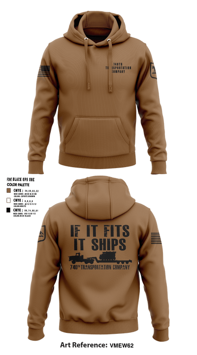 740TH TRANSPORTATION COMPANY 35775889 Hoodie - 1