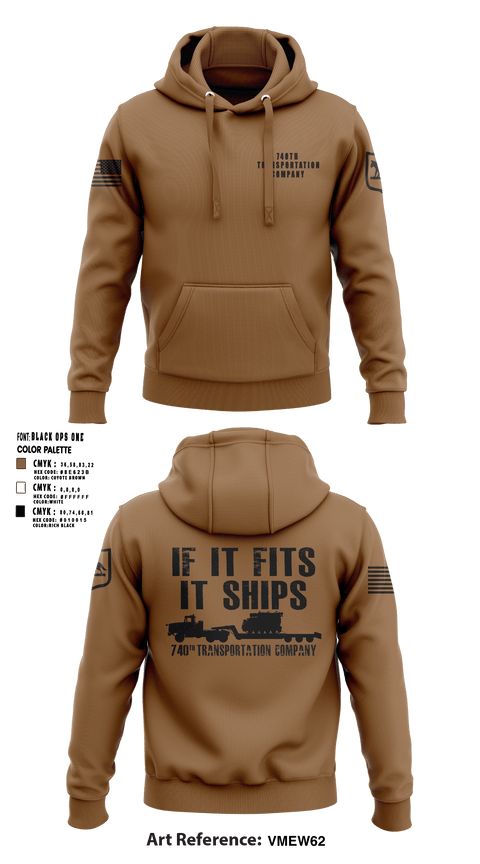 Hoodie, 740TH TRANSPORTATION COMPANY, National Guard, Teamtime, Team time, sublimation, custom sports apparel, team uniforms, spirit wear, spiritwear, sports uniforms, custom shirts, team store, custom team store, fundraiser sports, apparel fundraiser