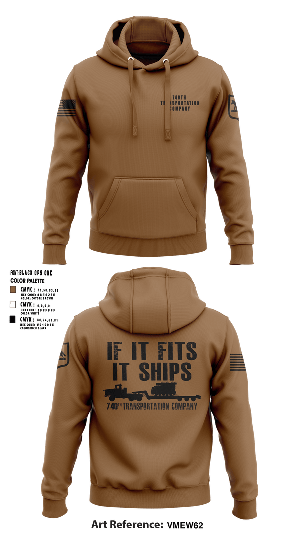 Hoodie, 740TH TRANSPORTATION COMPANY, National Guard, Teamtime, Team time, sublimation, custom sports apparel, team uniforms, spirit wear, spiritwear, sports uniforms, custom shirts, team store, custom team store, fundraiser sports, apparel fundraiser