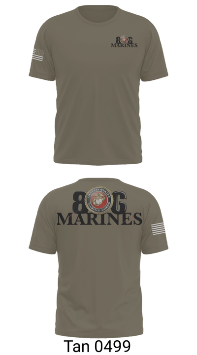 806 Marines 13874790 Short Sleeve Performance Shirt - 76