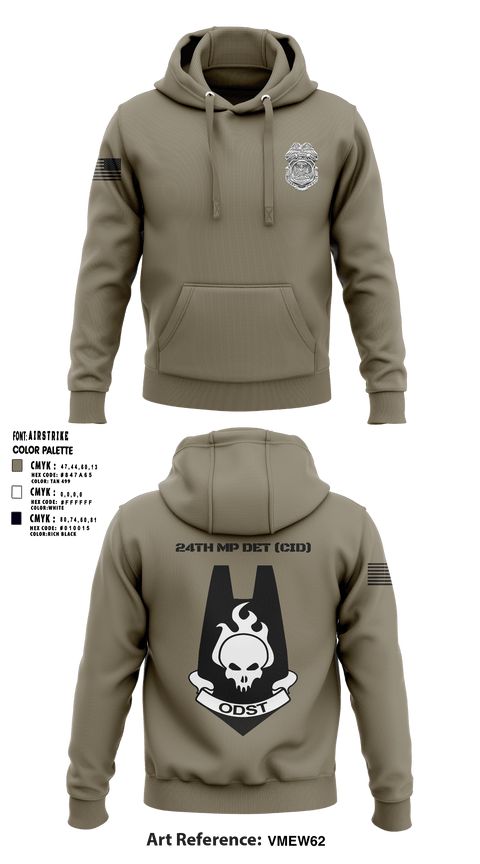 Hoodie, 24th MP DET CID, Army, Teamtime, Team time, sublimation, custom sports apparel, team uniforms, spirit wear, spiritwear, sports uniforms, custom shirts, team store, custom team store, fundraiser sports, apparel fundraiser