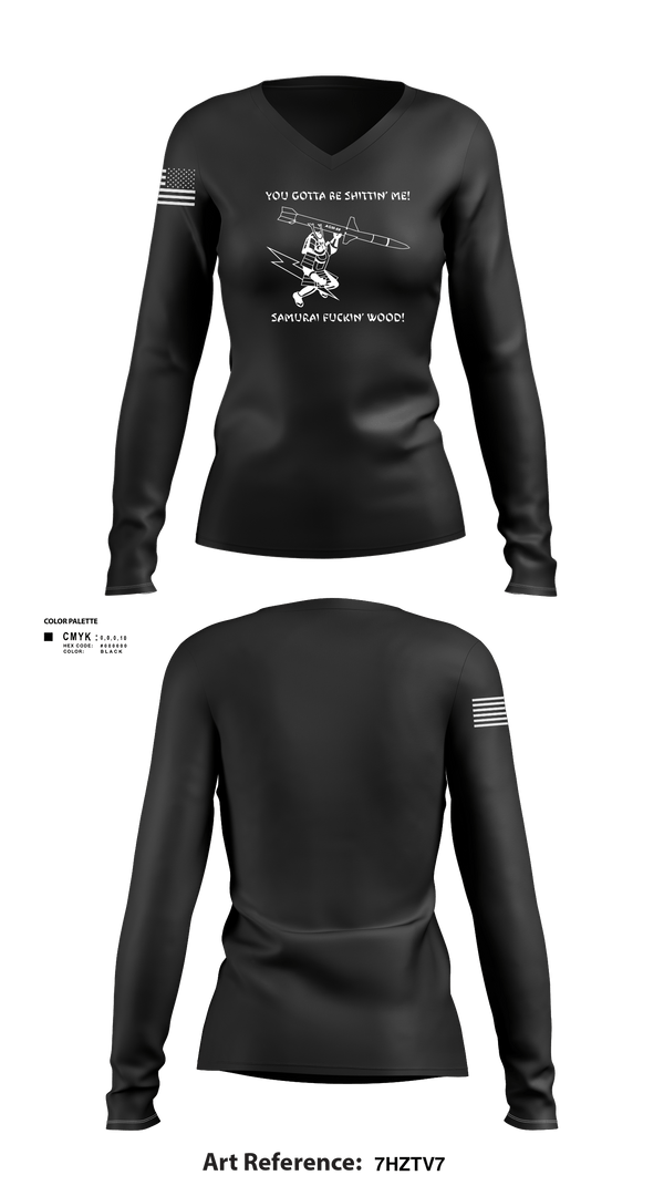 Women's Long Sleeve Vneck Shirt, 14 FS, Air Force, Teamtime, Team time, sublimation, custom sports apparel, team uniforms, spirit wear, spiritwear, sports uniforms, custom shirts, team store, custom team store, fundraiser sports, apparel fundraiser