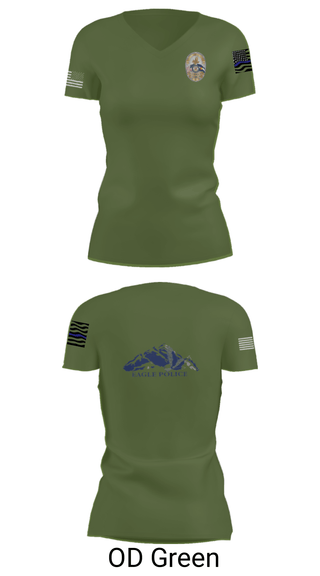Women's Short Sleeve Vneck Shirt, Eagle Police Department, Police, Teamtime, Team time, sublimation, custom sports apparel, team uniforms, spirit wear, spiritwear, sports uniforms, custom shirts, team store, custom team store, fundraiser sports, apparel fundraiser