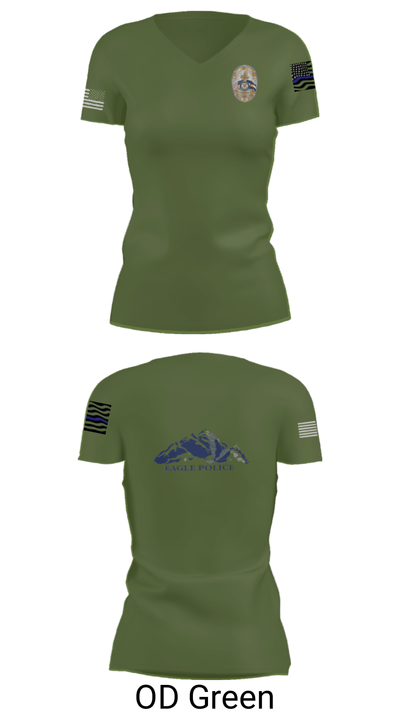 Eagle Police Department 40454733 Women's Short Sleeve V-neck Shirt - 46