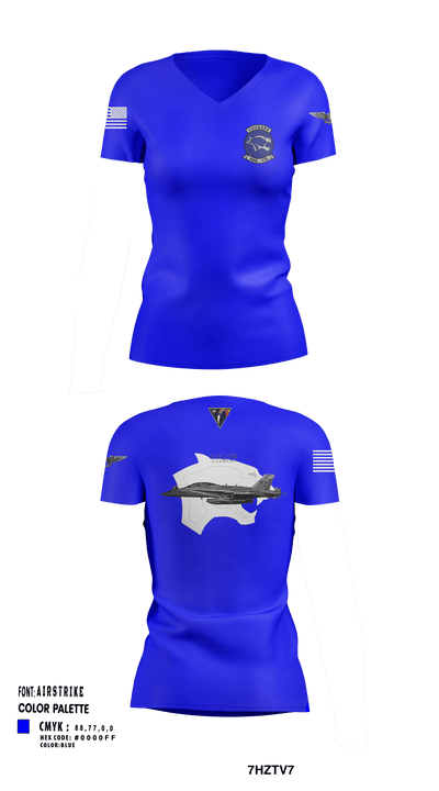 VAQ-139 Cougars 17202131 Women's Short Sleeve V-neck Shirt - 22