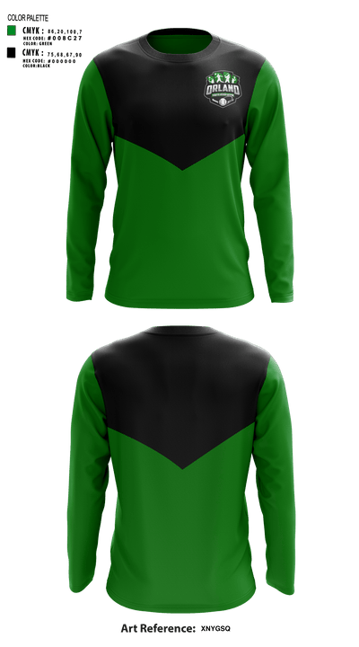 Orland Youth Association - OYA Baseball 38787499 Long Sleeve Performance Shirt - 1