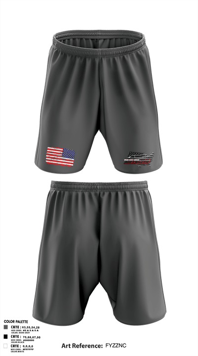 Brake Boss Garage 54438287 Athletic Shorts With Pockets - 1
