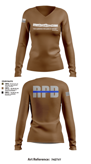 Women's Long Sleeve Vneck Shirt, Roanoke SWAT, Police, Teamtime, Team time, sublimation, custom sports apparel, team uniforms, spirit wear, spiritwear, sports uniforms, custom shirts, team store, custom team store, fundraiser sports, apparel fundraiser