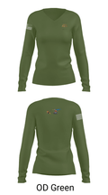 AOB-S 37277652 Women's Long Sleeve V-neck Shirt - 57
