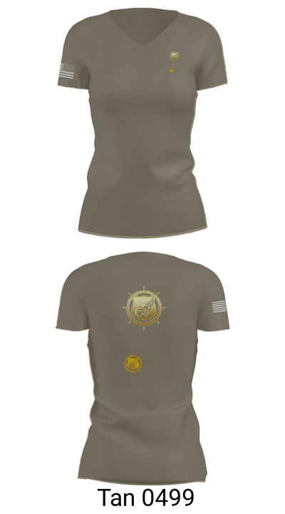 383rd MCT 82262755 Women's Short Sleeve V-neck Shirt - 68