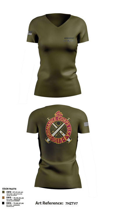 Armament 27729629 Women's Short Sleeve V-neck Shirt - 1
