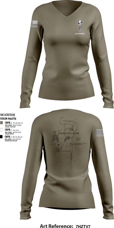 232 Foxtrot 62243524 Women's Long Sleeve V-neck Shirt - 1