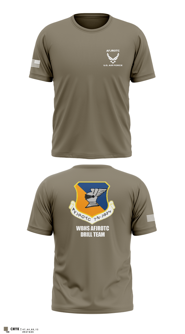 Short Sleeve Performance Shirt, WBHS AFJROTC, Air Force, Teamtime, Team time, sublimation, custom sports apparel, team uniforms, spirit wear, spiritwear, sports uniforms, custom shirts, team store, custom team store, fundraiser sports, apparel fundraiser