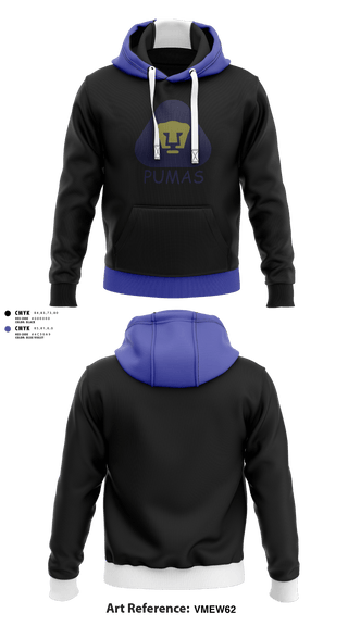Hoodie, Pumas, Men's Soccer, Teamtime, Team time, sublimation, custom sports apparel, team uniforms, spirit wear, spiritwear, sports uniforms, custom shirts, team store, custom team store, fundraiser sports, apparel fundraiser