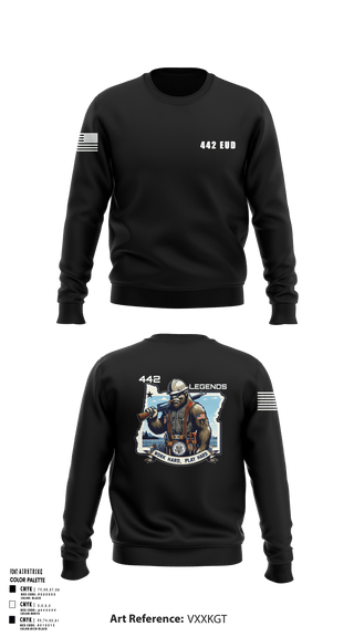 Crew Neck Sweatshirt, 442 EUD, National Guard, Teamtime, Team time, sublimation, custom sports apparel, team uniforms, spirit wear, spiritwear, sports uniforms, custom shirts, team store, custom team store, fundraiser sports, apparel fundraiser