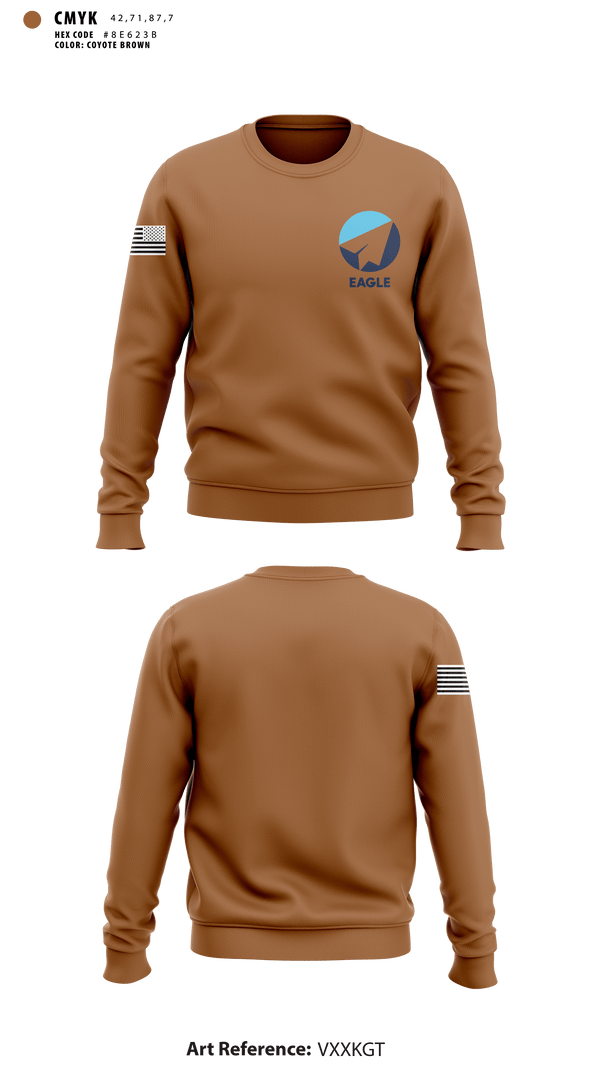 Crew Neck Sweatshirt, Eagle, Air Force, Teamtime, Team time, sublimation, custom sports apparel, team uniforms, spirit wear, spiritwear, sports uniforms, custom shirts, team store, custom team store, fundraiser sports, apparel fundraiser