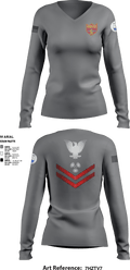 USS COOK FF-1083 34128089 Women's Long Sleeve V-neck Shirt - 2