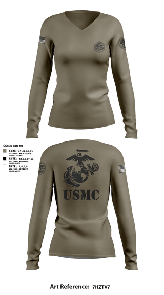 Women's Long Sleeve Vneck Shirt, Marines, Marines, Teamtime, Team time, sublimation, custom sports apparel, team uniforms, spirit wear, spiritwear, sports uniforms, custom shirts, team store, custom team store, fundraiser sports, apparel fundraiser