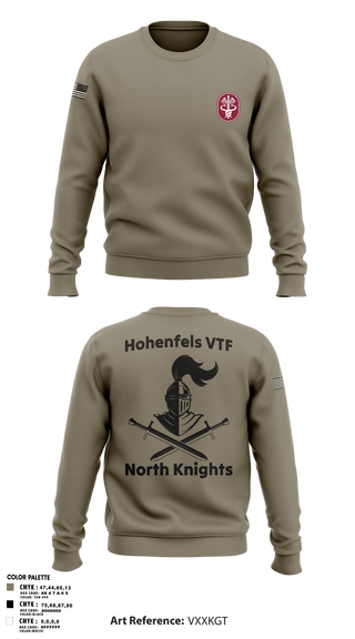 Crew Neck Sweatshirt, Hohenfels VTF, Army, Teamtime, Team time, sublimation, custom sports apparel, team uniforms, spirit wear, spiritwear, sports uniforms, custom shirts, team store, custom team store, fundraiser sports, apparel fundraiser