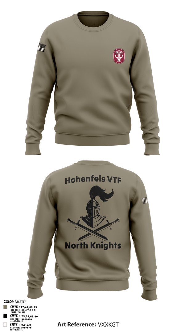 Crew Neck Sweatshirt, Hohenfels VTF, Army, Teamtime, Team time, sublimation, custom sports apparel, team uniforms, spirit wear, spiritwear, sports uniforms, custom shirts, team store, custom team store, fundraiser sports, apparel fundraiser