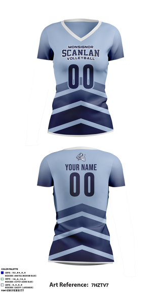 Women's Short Sleeve Vneck Shirt, Monsignor Scanlan Volleyball, Women's Volleyball, Teamtime, Team time, sublimation, custom sports apparel, team uniforms, spirit wear, spiritwear, sports uniforms, custom shirts, team store, custom team store, fundraiser sports, apparel fundraiser